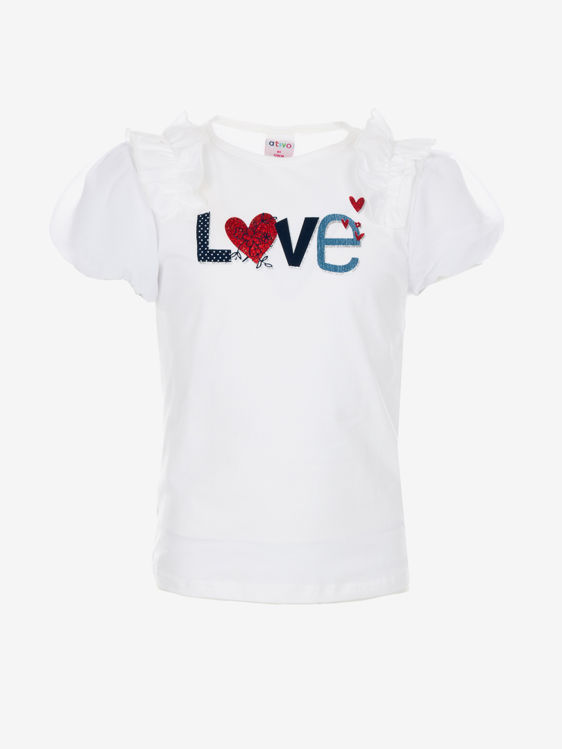 Picture of C2820 GIRLS PUFFED SLEEVE SMART TOP IN 100% COTTON